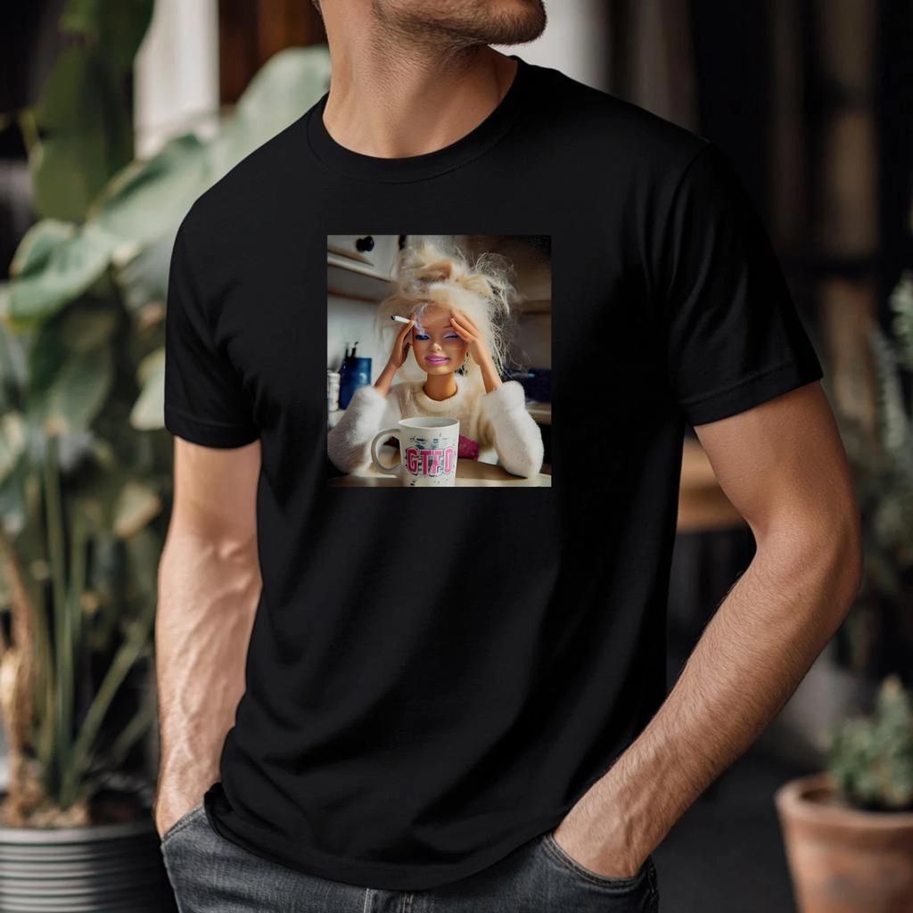 Vintage Graphic T-shirt Funny Distressed Doll Face Morning Time Meme Gift T-Top