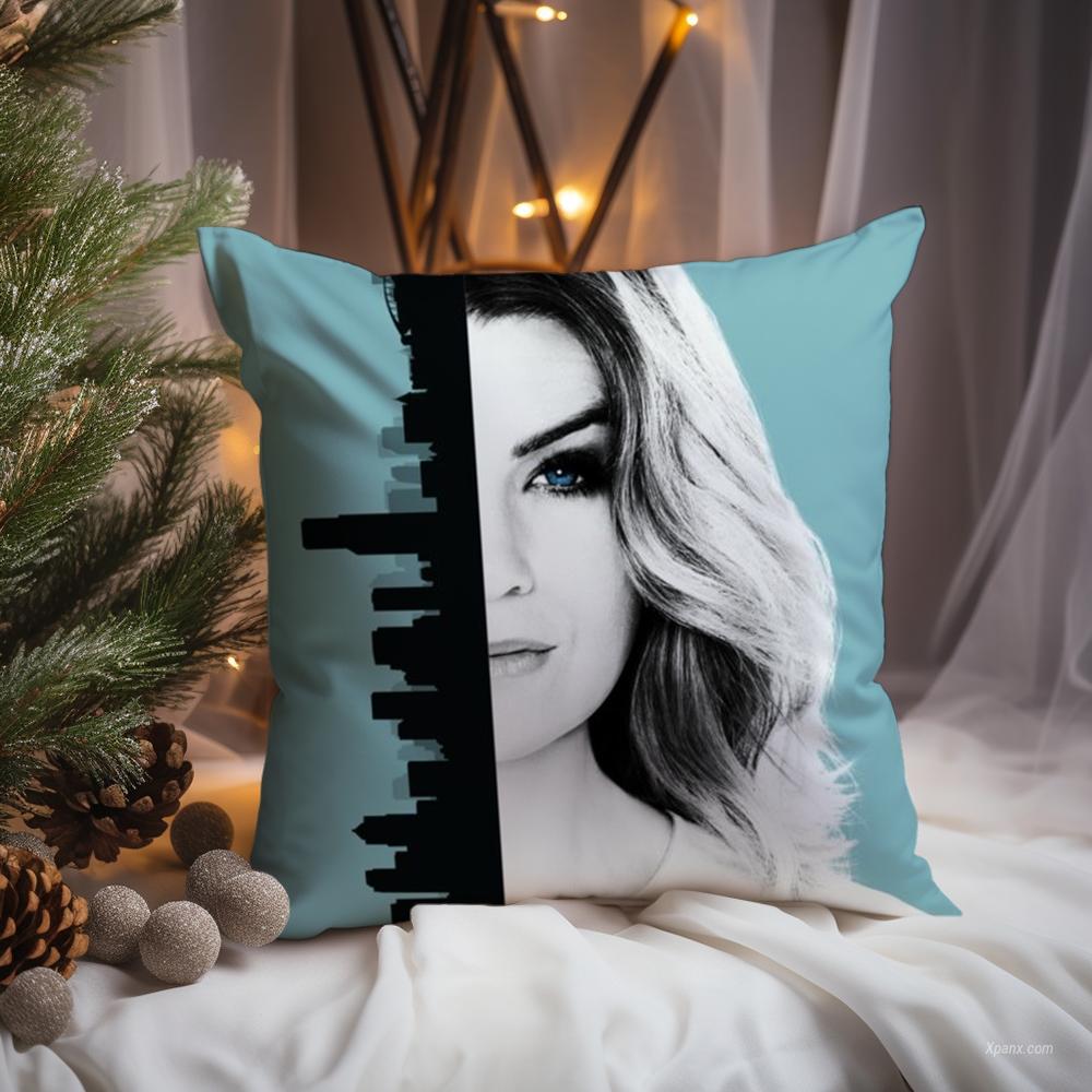 G-Greys Anatomy Cushion Cover Premium Comfort Reversible Pillow Cove -Two in One Design for Any Room & Car Interior