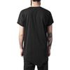 T-shirt Long - Urban Classics - ASYMETRIC - Noir - 100% Coton - Manches Longues