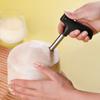 Stainless Steel Coconut Opener with T-Shaped Handle Universal Coconut Opener Tool for Young Mature Coconuts Rust-Proof Essential Kitchen Tool for