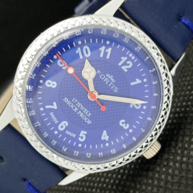 

REFURBISHED FORTIS WINDING SWISS MENS WRIST BLUE DIAL WATCH 622c-a416823-2 lot622c-a416823
