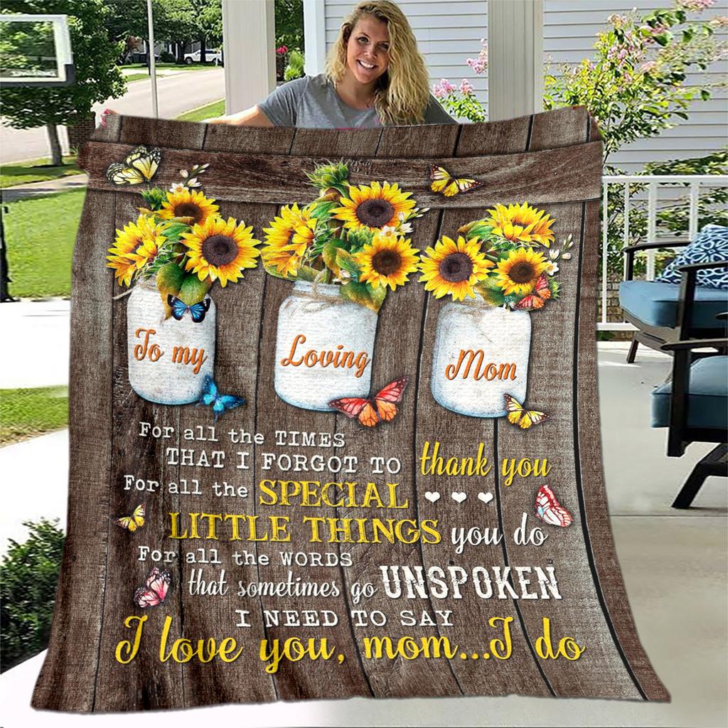 Para Minha Mãe Mamãe Série de Presentes Carta Cobertor, Manta Macia para Casa Quarto Cama Sofá Piquenique Viagem Escritório Cobertor de Cobertura Crianças