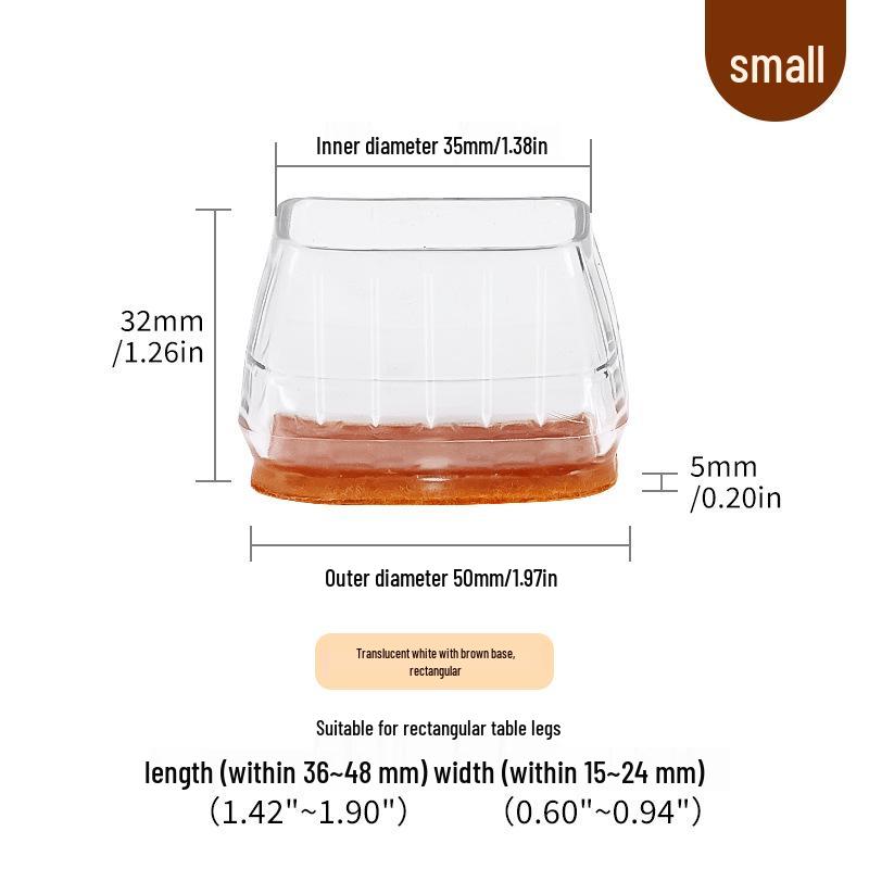 Silicone Chair Leg Covers with Felt Pads - Furniture Protection and Noise Reduction