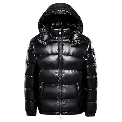 Fashion Waterproof Short Jackets Men's Black Lightweight Snow Parkas Glossy Parkas Winter Jackets