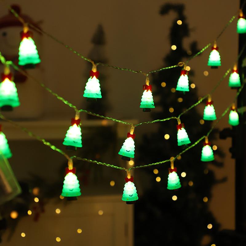 Christmas LED Light String Santa Claus Snowman Xmas Tree Hanging Ornaments Navidad Decoration For Home New Year Gift