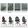 1Set Elastic Stretch Chair Cover Set Dustproof with Armrest Cover Gaming Chair Covers Universal Fleece Jacquard