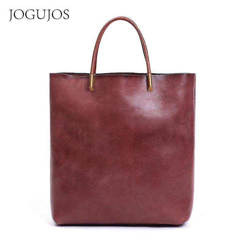 JOGUJOS new leather bag large capacity women's messenger bag tote bag casual versatile women's bag handbag