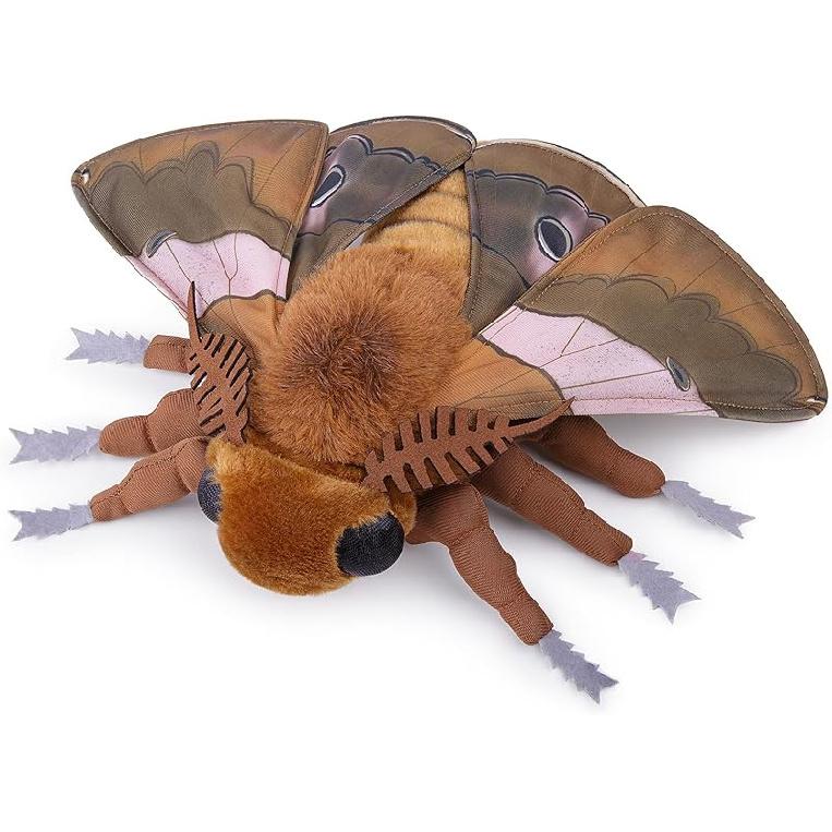 Ginkgo Moth Plush Toy, Lifelike Ginkgo Moth Stuffed Animals 11in, Realistic Soft Big Moth Plushie Model Toy, Unique Plush Gift Collection for Kids, Small