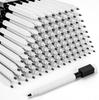 25 Pcs Black Dry Erase Markers, Dry Wipe Mini Marker Pens with Eraser Cap, Low Odor Whiteboard Markers Bulk Fine Point Tip for S
