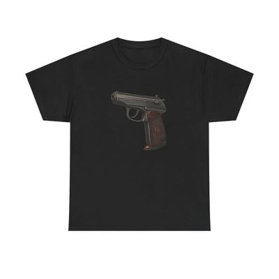 Unisex Adult T Shirt Cold War Makarov PM Weapon Artwork