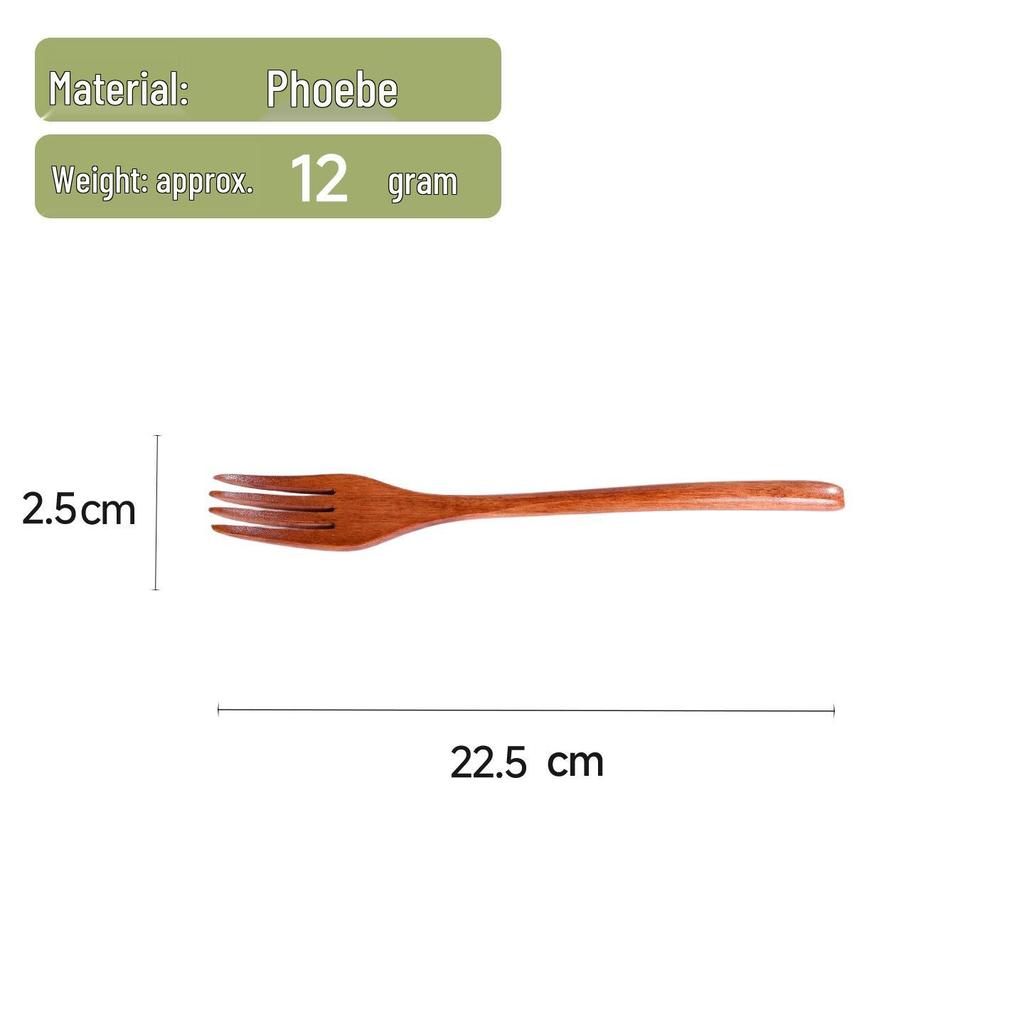 Portable Wooden Cutlery Set: Nanmu Chopsticks, Spoon & Fork