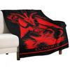 Satanic Baphomet Red Devil Halloween Occult Satan Design Throw Blanket Warm Napping Blanket for Office Couch Bed