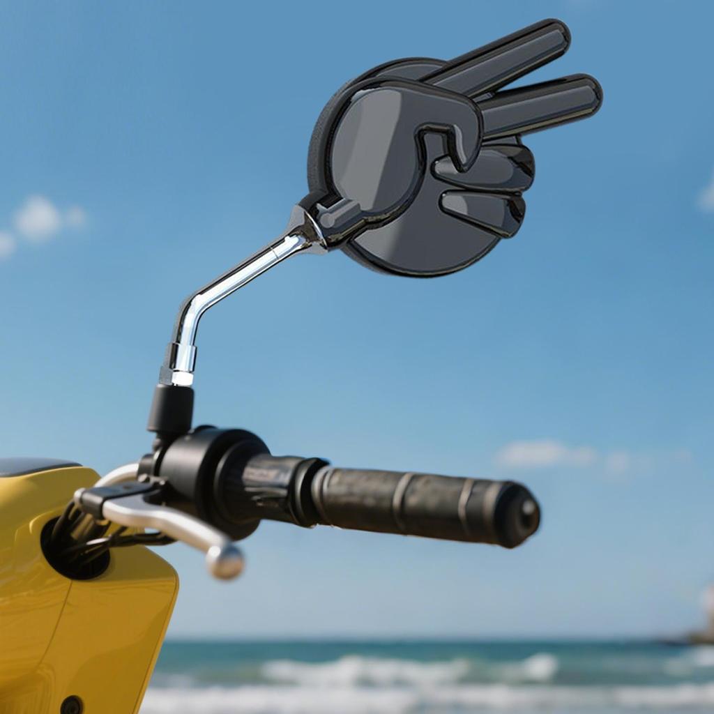 Motorfietsspiegels Voor Stuur 2 Stuks Achteruitkijk Zijspiegel Links En Rechts Anti-Reflectie Hoge Definitie Schaar Geste