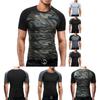 Premium Quality Men's Summer O-neck Short Sleeves Camo Stitching Color T-shirt For Effortless Style