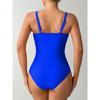 2026 Ring Linked Swimsuit Women One Piece Solid Vintage Swimwear Female Sexy Bathers Bathing Swimming Swim Suit Beachwear XXL