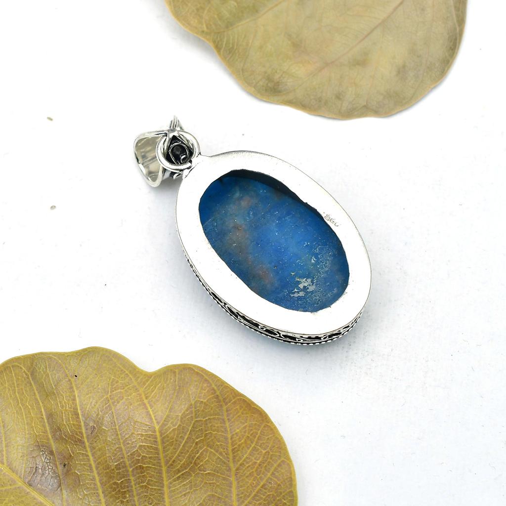 Neon Apatite Gemstone Pendant: 925 Sterling Silver Handmade Pendant Necklace Jewelry