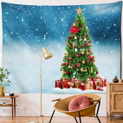 2021 Vánoční stromeček Tapiserie Tapiserie Nástěnné pozadí Látková dekorace Polyester Home Room Wall Decor