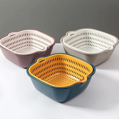 6 buc/set Scurgător de legume pentru chiuvetă de bucătărie Coș de fructe Pentru spălarea fructelor Bazin de plastic Bazin pentru spălarea legumelor Coș de scurgere Bazin