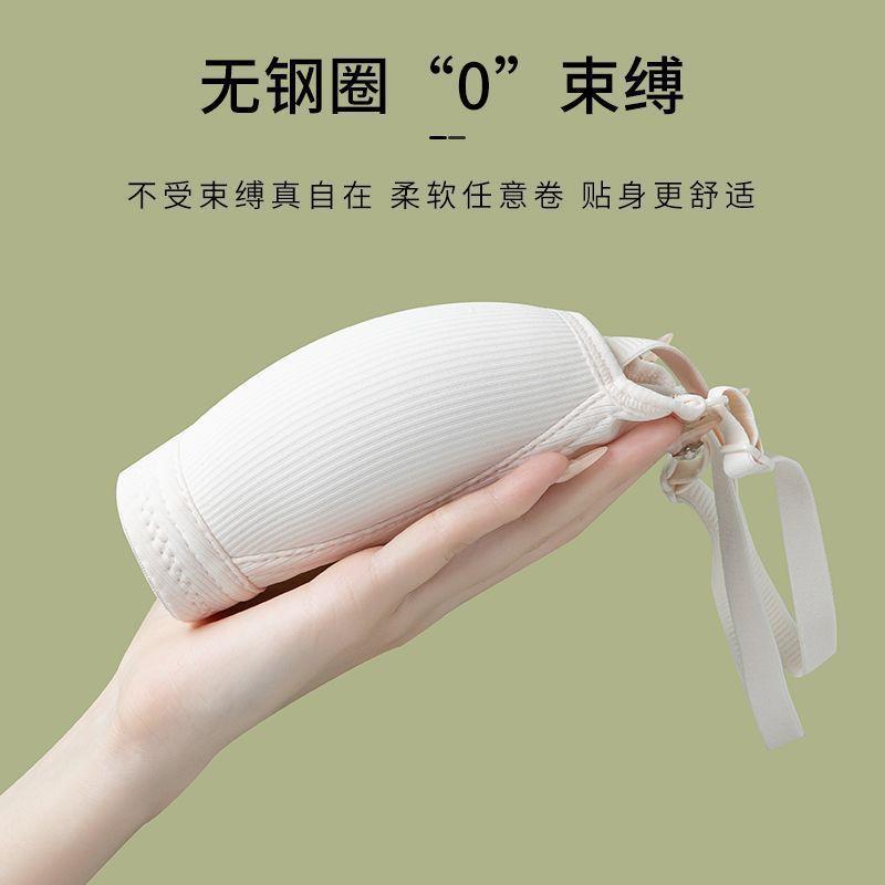 Girls' Underwear College Students Gather Small Breasts Without Steel Rings, Female Development Period Cotton Spring and Summer Seamless Thin Bras