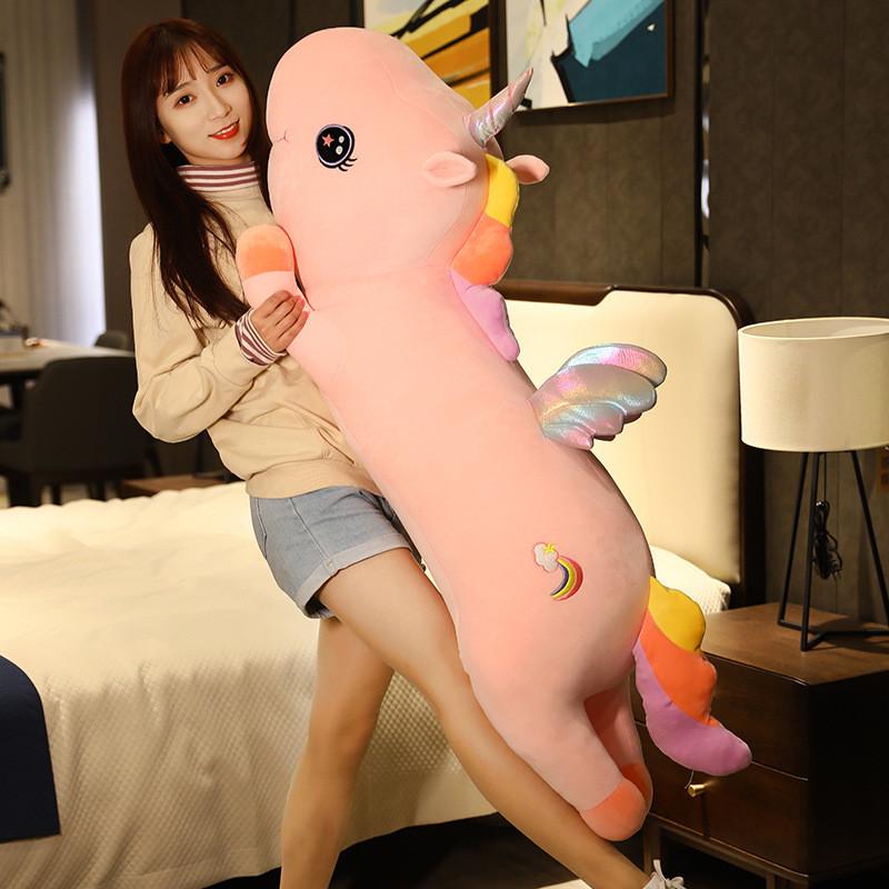 Stuffed Pink Unicorn Doll Pillow Cushion Children Room Decor Girls Gift Birthday