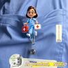 2D Flat Acrylic Doctor With Medical Kit Retractable Badge Reel,Durable ID Tag Clip For Medical Students Nurses And Professional Clinical Practitioners