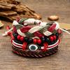 Bohemia Indian Style Charm Bracelet Handmade Woven Multilayer Leather Bracelet Evil Eye Bracelet for Men and Women