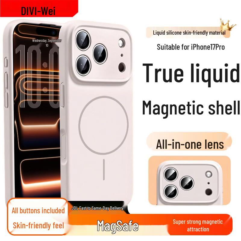 DIVI MagSafe Compatible Liquid Silicone Case for iPhone 17 Pro iPhone 17 Pro