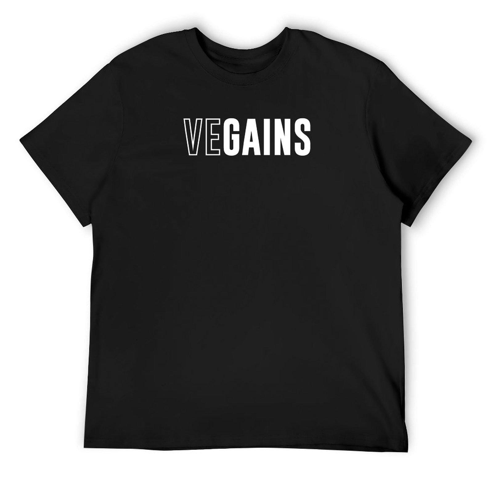 

VEGAINS Vegan Gains T-Shirt Blouse anime figures blacks cute tops Men s cotton t-shirt 4XL
