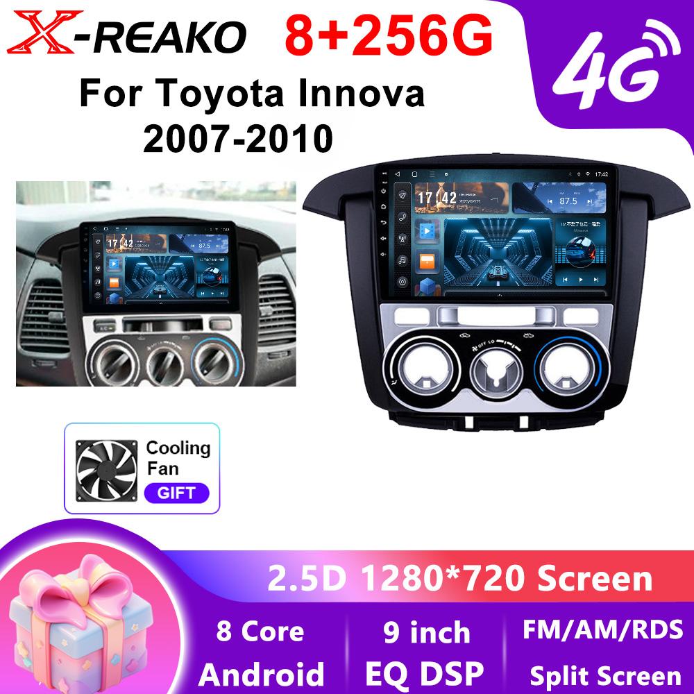 X-REAKO Car Video Player for  Toyota Innova 2007-2010 GPS Navigation Built-in Dsp Carplay Autoradio Android Head Unit