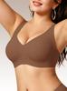 Wireless Soft Support Seamless Bra for Plus Size Women – Comfortable Fit for Large Busts
