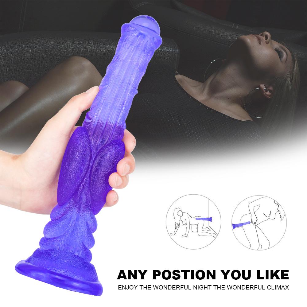 Eggless Horse Cock Large Simulation Transparent Dildo Big Mac Female with Silicone Dildo Sexy Special-shaped Horse Whip