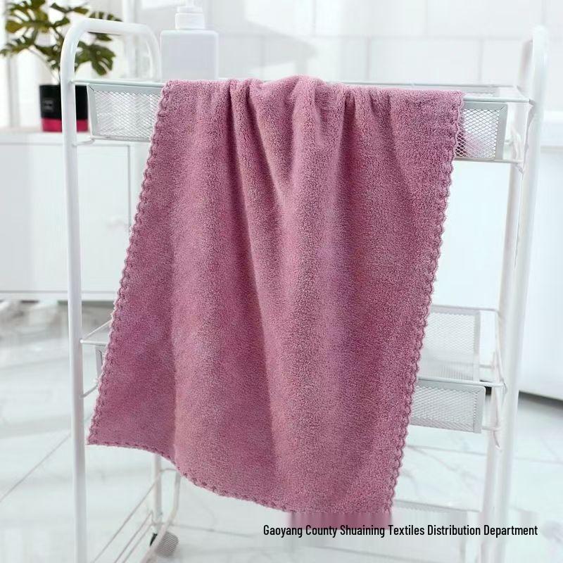 Soft Absorbent Coral Fleece Face Towel – Non-Shedding Unisex Gift for Couples