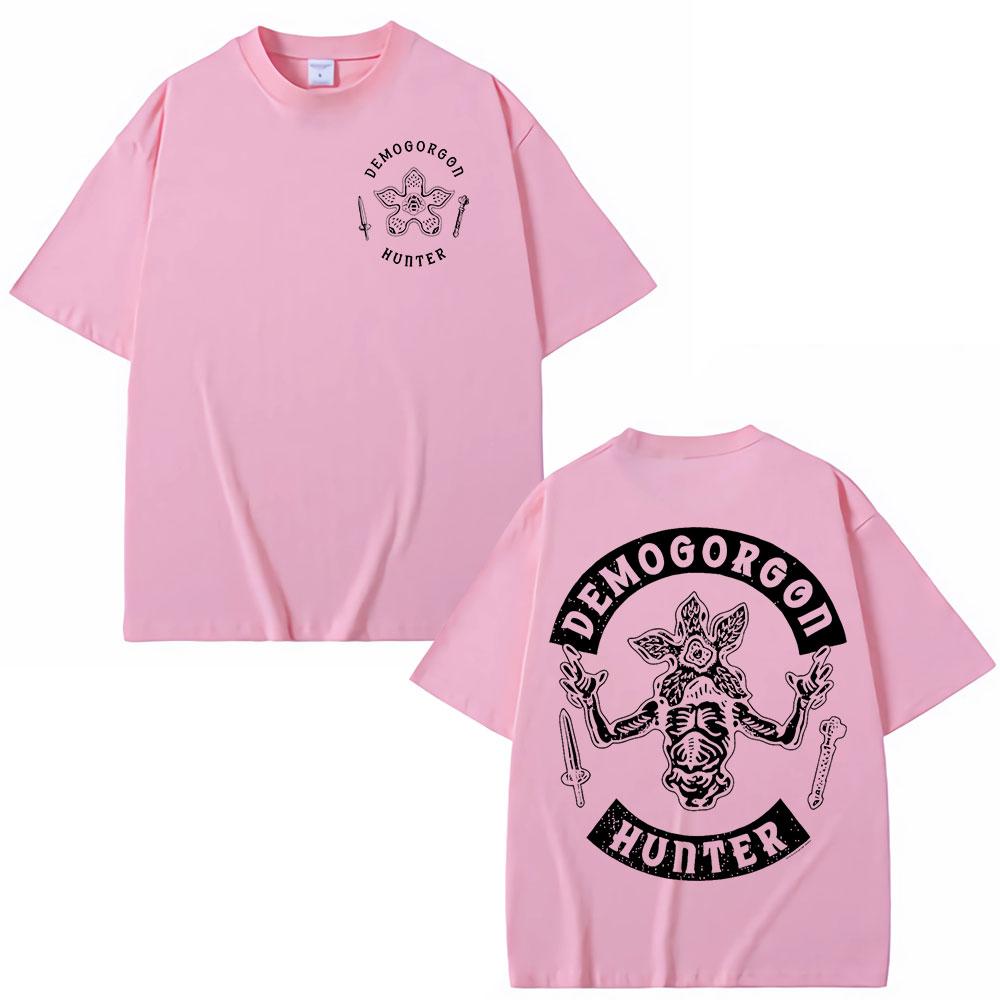 2026 Eddie Munson Demogorgon Hunter Pure Cotton Mens Shirt Gothic Graphic Summer Short Sleeve Top Women Fashion Tshirts