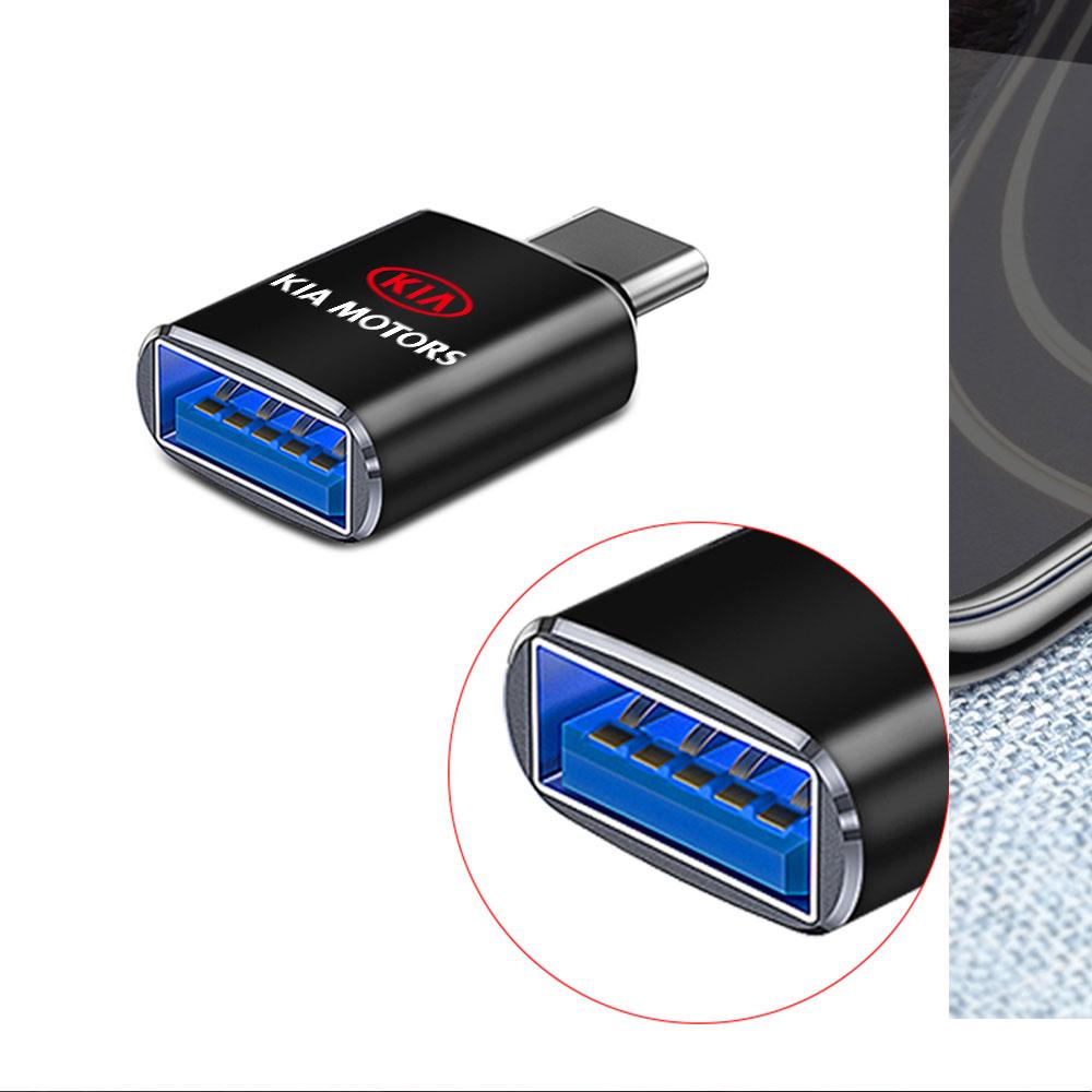 2026 Hot Car Sticker 3.0 USB Type C Adapter Converter Phone Charging for Kia Sportage 3 Rio K2 Ceed Carnival Picanto Soul EV6 Ni