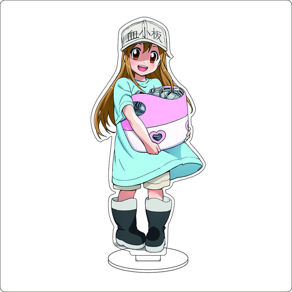 16CM Anime Cells At Work Cosplay Acrylic Stand Ornaments Macrophages Platelet Red Blood Cell Leukocyte Figure Stand Gifts