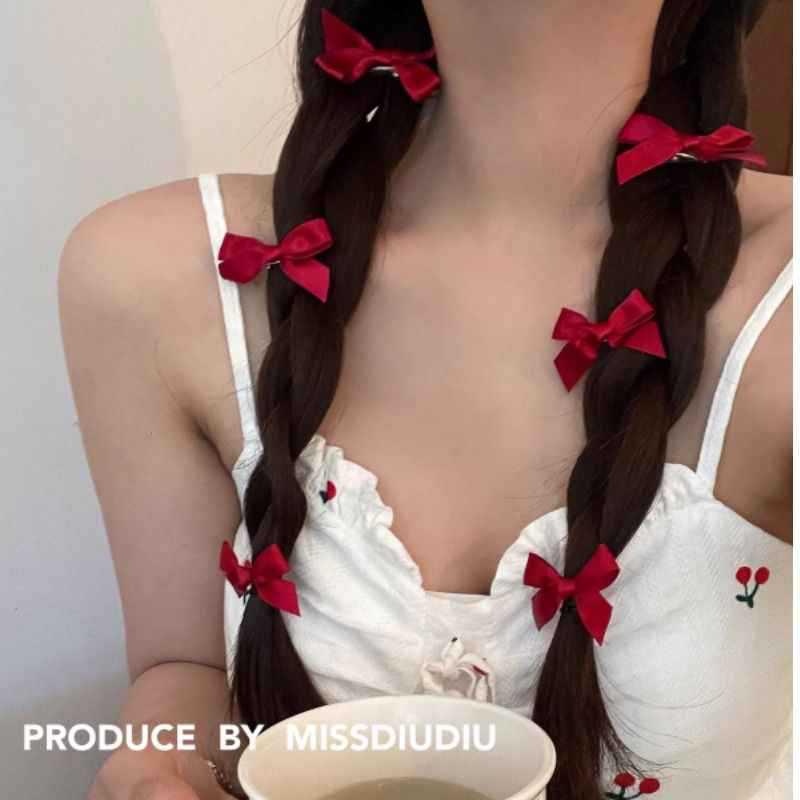 Rosa Schleifen-Haarnadeln im Ballettstil: 6er-Pack Kleine Schleifen-Haaraccessoires für Bühnenauftritte