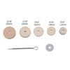 Doll Eyeballs Noses and Rotatable Wooden Joints Half Round Plastic Eyes for DIY Doll Bear Crafts Halloween 748pc