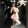 Sex Underwear Pure Desire Bow Three-point Temptation Mesh Perspective Free Emotion Fun Underwear Set