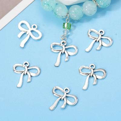 Pcs Bow Charms for Jewelry Accessories Bowknot Making DIY Keychain Charms Alloy Bow Shape Charms