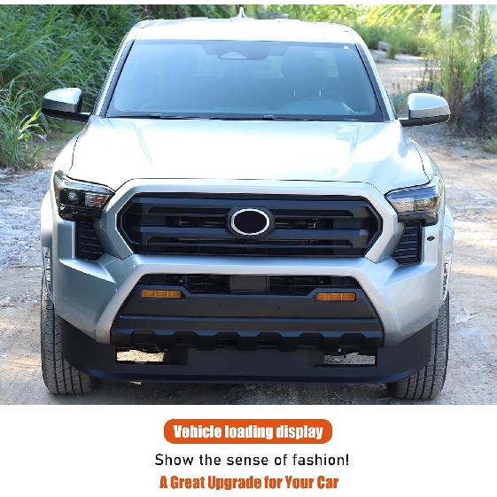 Daeiclru Front Fog Light Cover Trim Compatible with Toyota Tacoma 2024 2025+, Front Bumper Fog Light Shell Trim Cover Yellow Transparent Protector