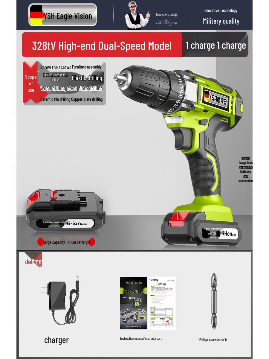 

Бесщеточная аккумуляторная дрель: Ударная, роторная молотковая и электрическая отверточная функциональность с литиевой батареей