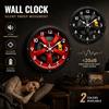 Silent 2D Flat Wall Clock Motorcycle Style Quartz Wall Clock  Study Room