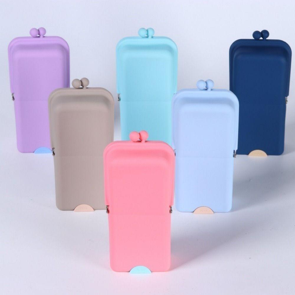 Vertical Makeup Brush Storage Bag Silicone Makeup Brush Holder Makeup Organizer Cosmetic Tool