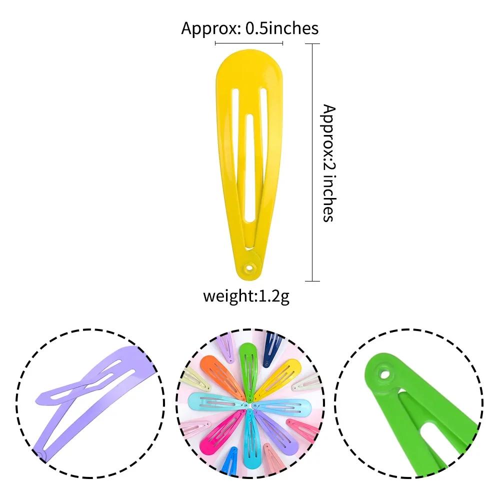 10pz Nuovi Fermagli per Capelli Colorati a Forma di Goccia d'Acqua Dolci Fermagli per Capelli Barrettes Slid Clip Accessori per Capelli alla Moda per Donne Ragazze