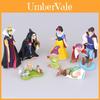 Encantador Branca de Neve e os Sete Anões Rainha Má Príncipe Bruxa Conjunto de Bonecas Brinquedo com 8 Peças de Figura em PVC