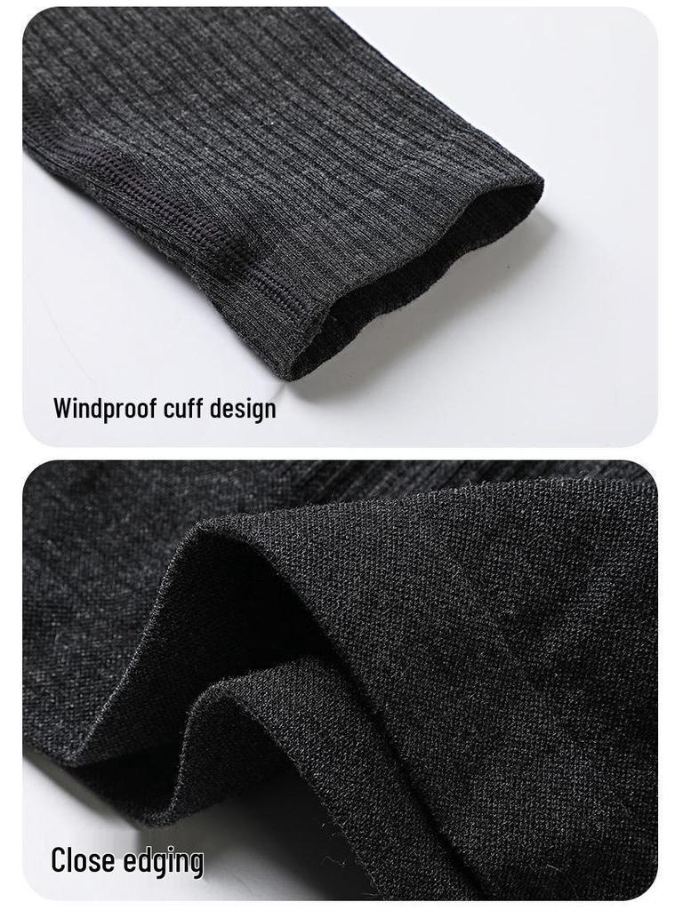 Women's Autumn Warm Clothing Set: Acrylic Heat-Generating Seamless Slimming Underwear and Pants for Body Shaping.