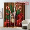 Set Of 2 Curtains Christmas Candy Canes Holly Gift Popular Semi Holiday Living Room Minimalist Light Filtering Made Polyester Sitting Window Treatment