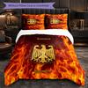 Germany Football Pattern 3 Pieces Bedding Set Soft Microfiber Duvet Cover with Pillow Cases for Bedroom