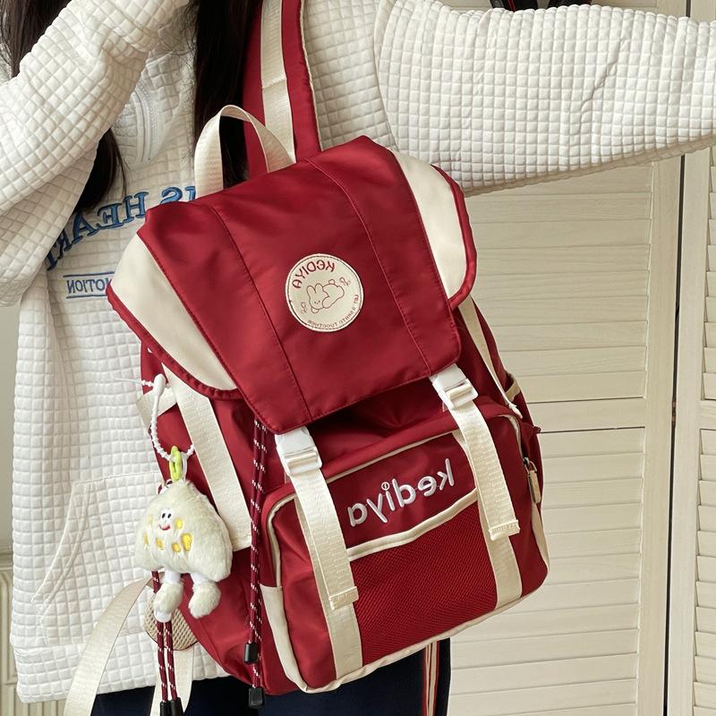 Schoolbag Junior high school student backpack male large capacity travel backpack college student computer bag simple high school atmosphere schoolbag