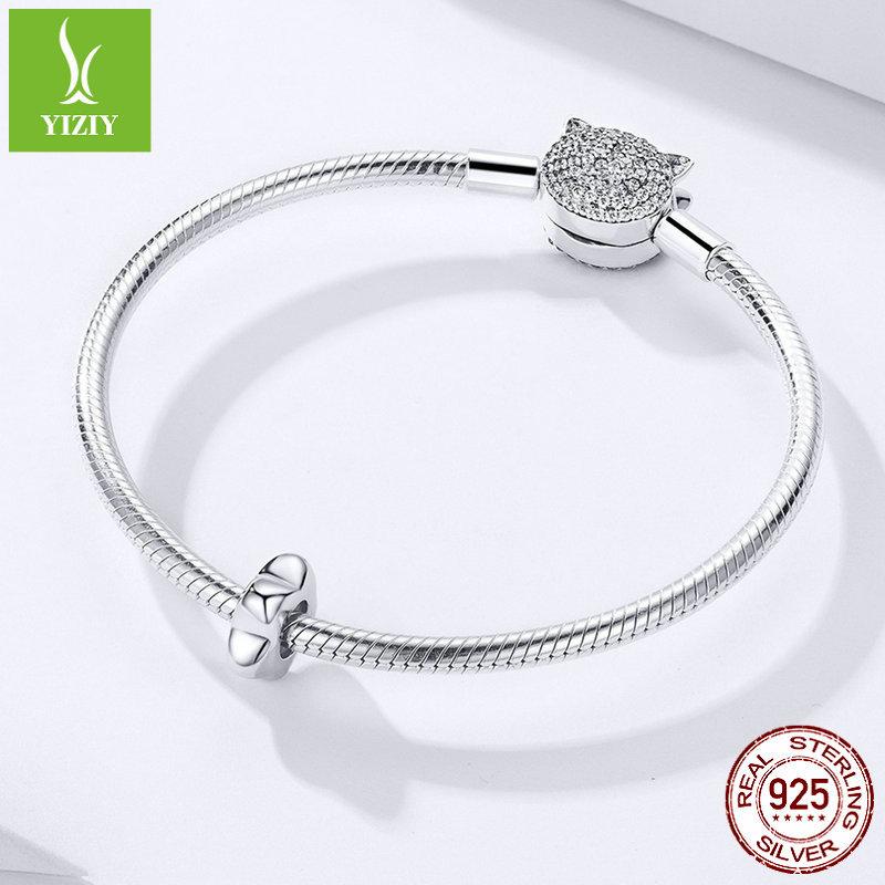 S925 Sterling Silver Star Bead Plated Platinum Fashion Beaded Bracelet Silicone Silver Jewelry Accessories